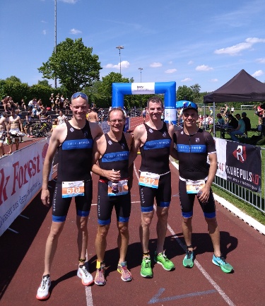 Die erfolgreichen Masters in Steinheim (von links): Thilo Fiedler, Christhard Henning, Thomas Pumm, Bruno Belfort. (Foto: Peter Mayerlen)